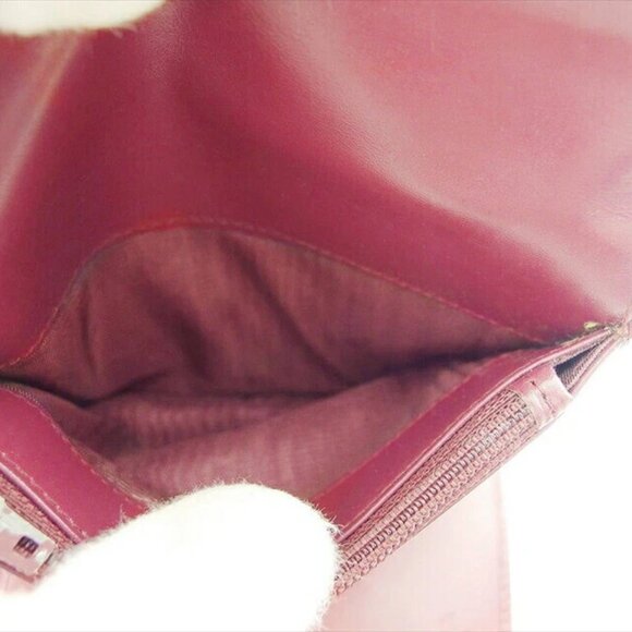 PRADA triple -fold wallet leather x silver material Authentic USED - Picture 10 of 11